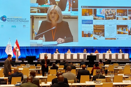 Zamjenica predsjedatelja Zastupničkog doma Borjana Krišto obratila se sudionicima 5. Svjetske konferencije predsjednika parlamenata